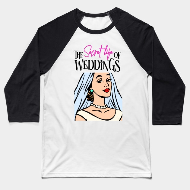 Pop Art Bride Baseball T-Shirt by The Secret Life of Weddings